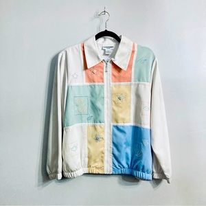 80’s Nautical Pastel Patchwork Jacket Size 12P